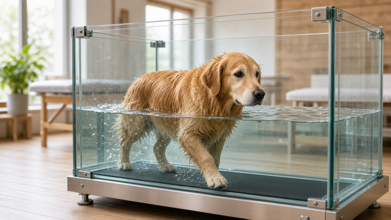 Unterwasserlaufband für Hunde: gelenkschonendes Training in der Tierphysiotherapie